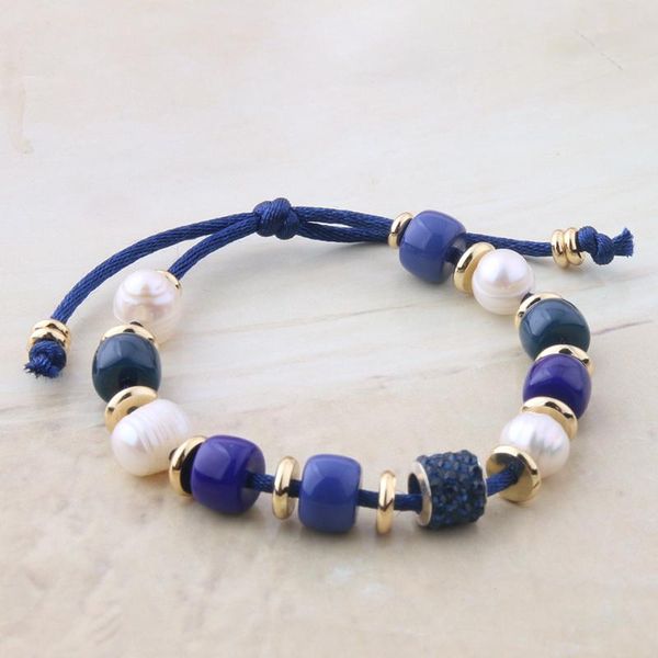 

charm bracelets bracelet freshwater pearl stainless steel expansion knot braceletes pulsera de piedra mujer bohemia bangle jewelry, Golden;silver