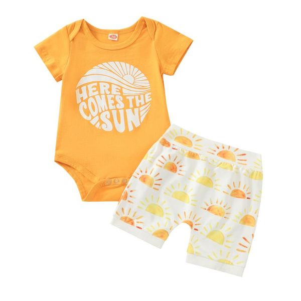 

clothing sets ma&baby 0-24m toddler born baby girl boy clothes set sun print rompers shorts outfits infant dd15, White