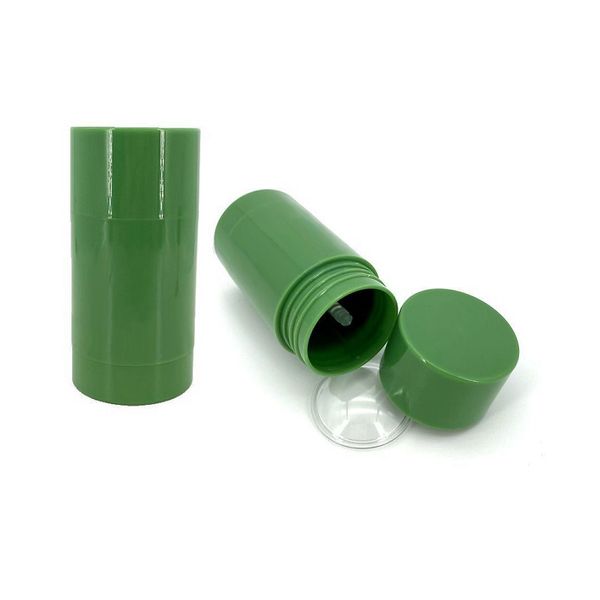 Recipientes de cosméticos de plástico rotativos vazios 40g para a máscara da vara da argila do chá verde, bálsamo antiperspirante contínuo