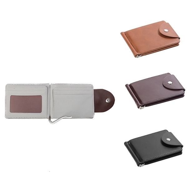 

salesalepu on on leather short fashion men wallet gesp beauty money clip document learn with ssadassa, Red;black