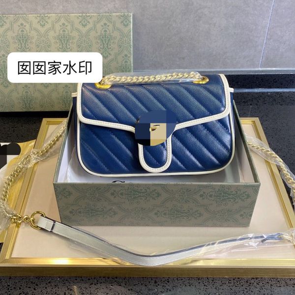 

gift box packaging double g family's latest color matching original single cowhide single shoulder messenger women's bag available