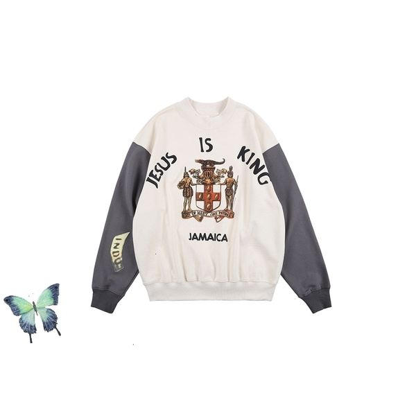

new autumn 2021 winter jesus is king sweatshirt kanye west streetwear trust god sweatshirts men women sweater ummn ddk6, Black