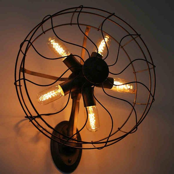 

wall lamp american village vintage wrought iron balcony aisle edsion bulb industrial wind personality bar