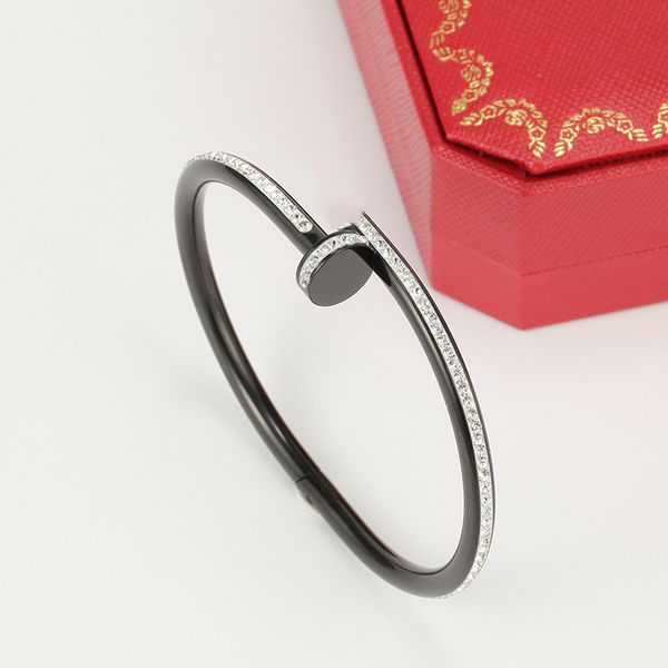 

nail bracelet with single row drill european and american fashion women's bracelet 16cm four colors l_ca07, Golden;silver