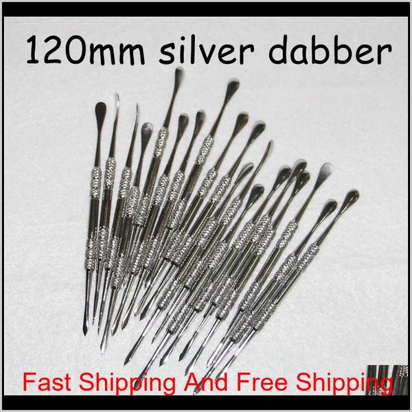 

wax dabber tools wax atomizer silver gold color 120mm dab jar tool dry herb vaporizer for mat contain qylbqj lyqlove
