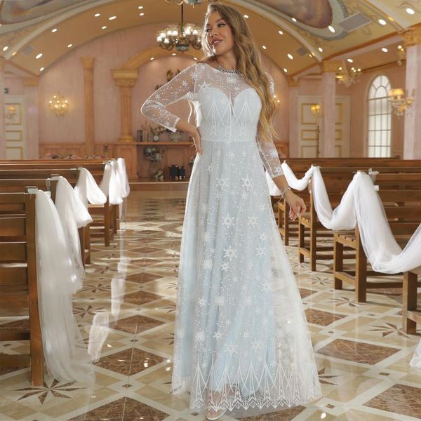 

party dresses years eve long sleeve full length snow 2021 evening dress bridal robe de soire mariage hollow out wedding gown, White;black