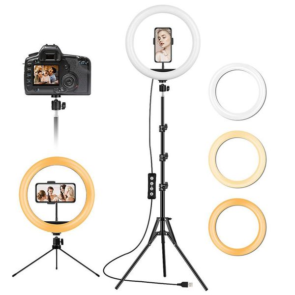 

12 inch selfie ring light led pgraphy with phone hoolder lighting video studio for youtube live stream p with tripod