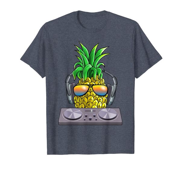 

pineapple dj music t shirt aloha beaches hawaiian hawaii, White;black