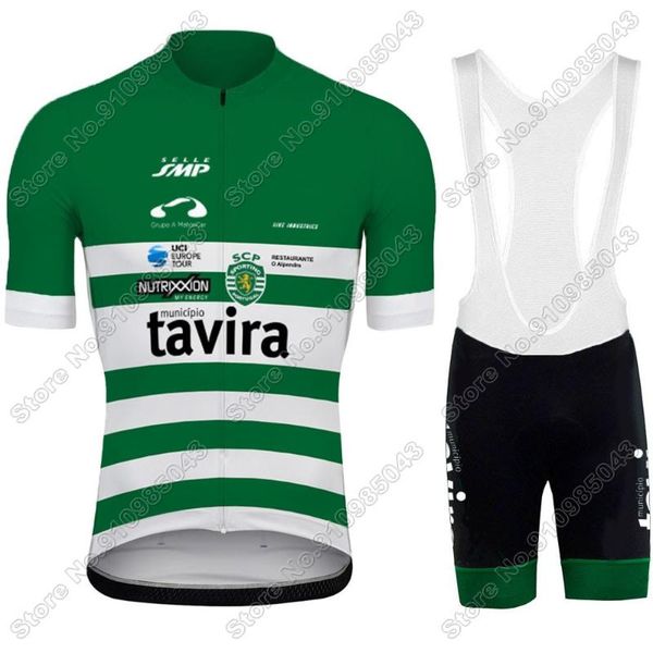 

racing sets men tavira team 2021 green cycling jersey set clothing race bike bib shorts suit mtb bicycle summer maillot culotte, Black;blue
