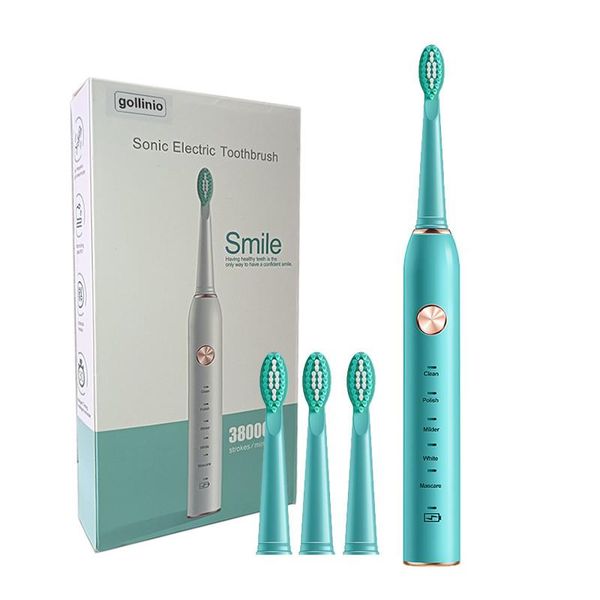 

smart electric toothbrush electronic sonic usb fast charging teeth brush rechargeable tooth brushe replacement head gl15f