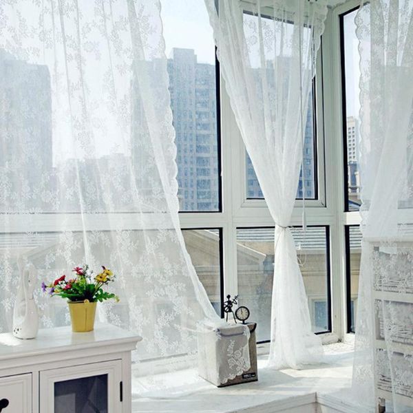 

curtain & drapes embroidered lace window gauze knitted jacquard