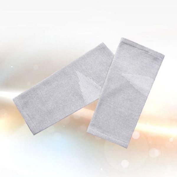 

1 pair winter proof sports bamboo charcoal knee protector long leg sleeves (light grey size), Black;gray