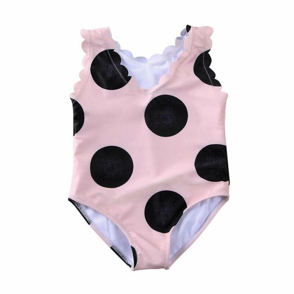 

one-pieces 2021 toddler kids baby girls dot bikini swimwear swimsuit bathing suit beachwear fashion one piece, Black