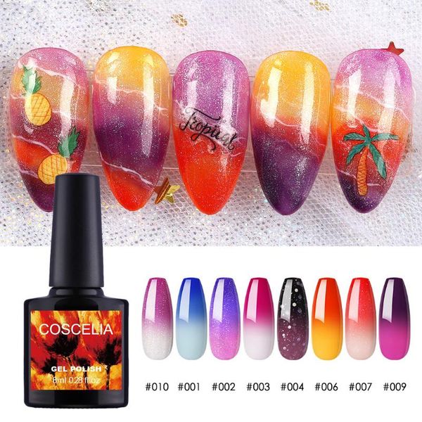 

nail art kits coscelia 8ml temperature change color 6pcs/8pcs polish gel set varnish soak off uv led lacquers for mainicure