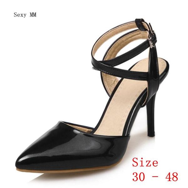 

dress shoes high heels d'orsay women pumps heel stiletto woman wedding kitten small plus size 30 - 48, Black