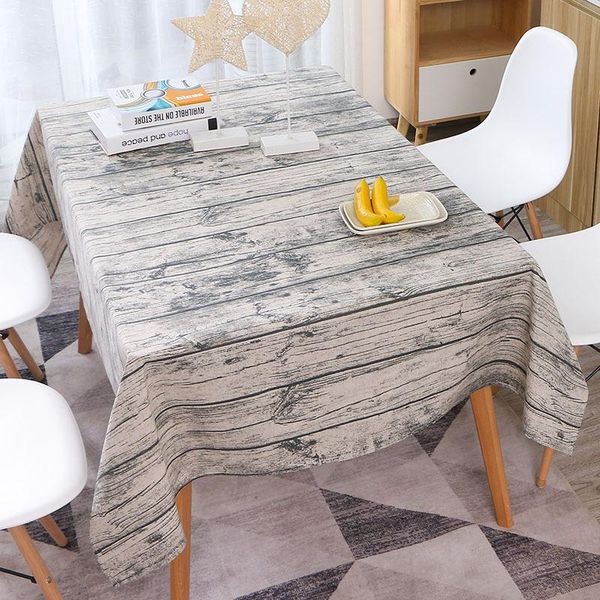 

table cloth restaurant tablecloth simulation wood cotton simple cha ji bu
