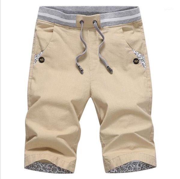 

men's shorts summer breeches 2021 cotton casual bermudas black men boardshorts homme classic brand clothing beach male, White;black