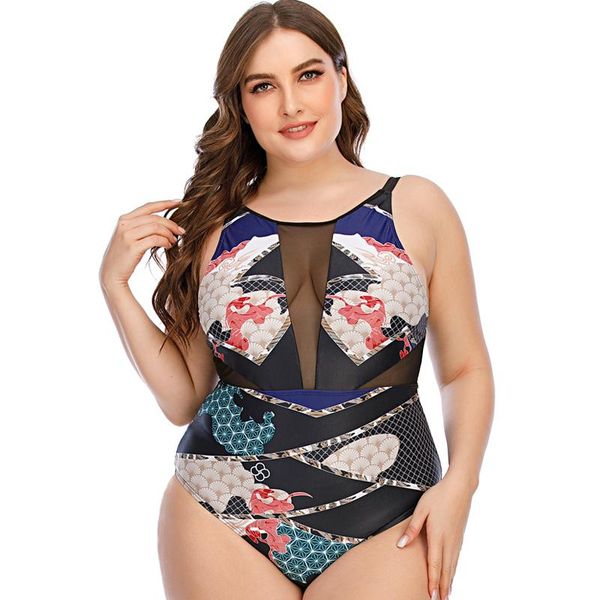 

one-piece suits women's one piece swimwear swimsuit bathing monokini l-5xl