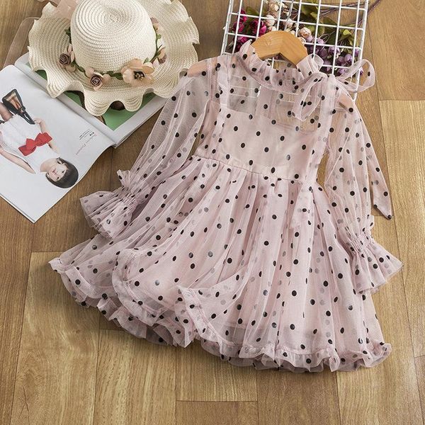 

girl's dresses girls dress 2021 summer clothes polka dot princess children cool baby casual wear 3 8y, Red;yellow