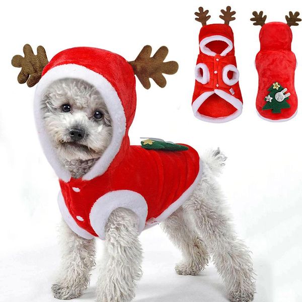 

dog apparel christmas clothes small dogs santa costume for pug chihuahua pet cat clothing jacket coat pets