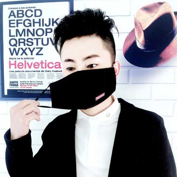 

personalized men's supe printed black mask for autumn and winter
