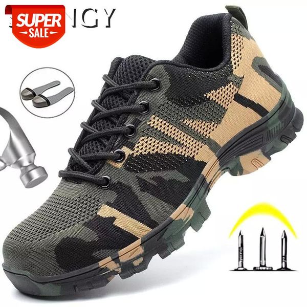 

shoes men sneakers indestructible outdoor work safety boot safety men shoes boots camouflage military sports work tennis #fd70