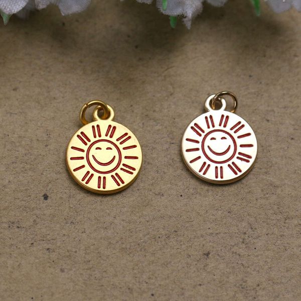 

simple smile face sun bracelet mobile phone case pendant diy