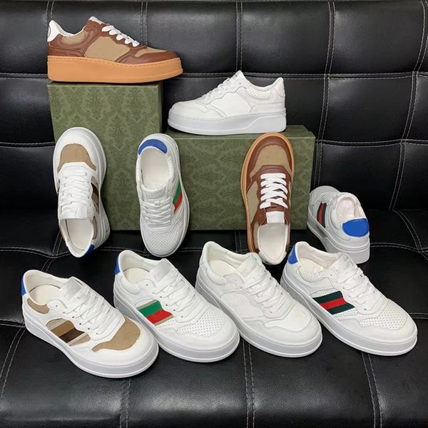 

2021 luxury designer casual shoes fashion lace up mixed color women comfortable platform sneakers outdoor running basketball breathable spor, Black;white