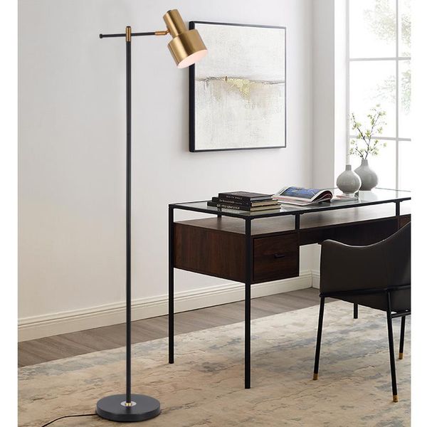 

modern luxury gold metal floor lamp study bedroom living room art standing light