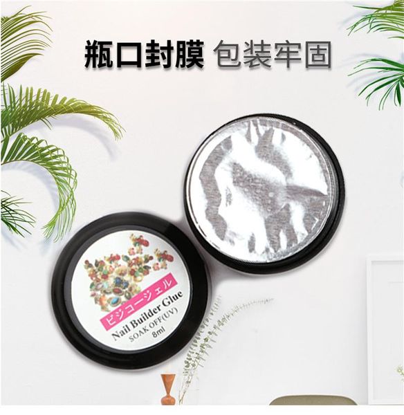 

nail gel 1bottles nails glue stick rhinestones&decoration builder soak-off(uv) nailart tools 8ml/13g manicure stuck*drill #gy08, Red;pink