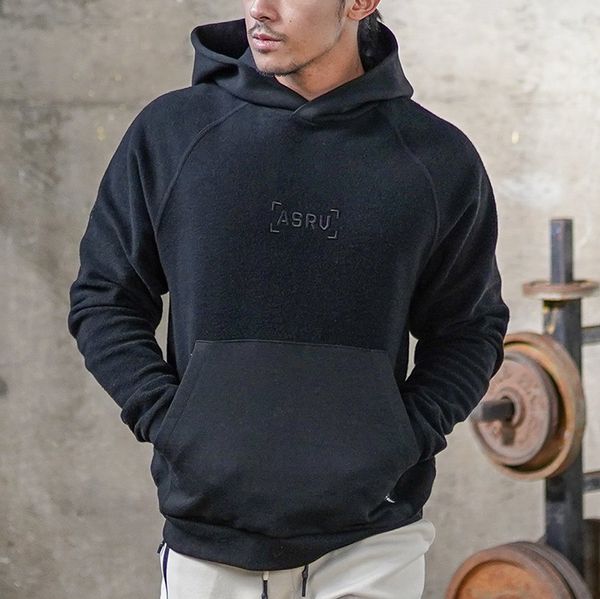 

men's 2021 new spring and autumn men's sweater loose large size pullover hoodie trend solid color jacket mens multicolor hoodies s, Black