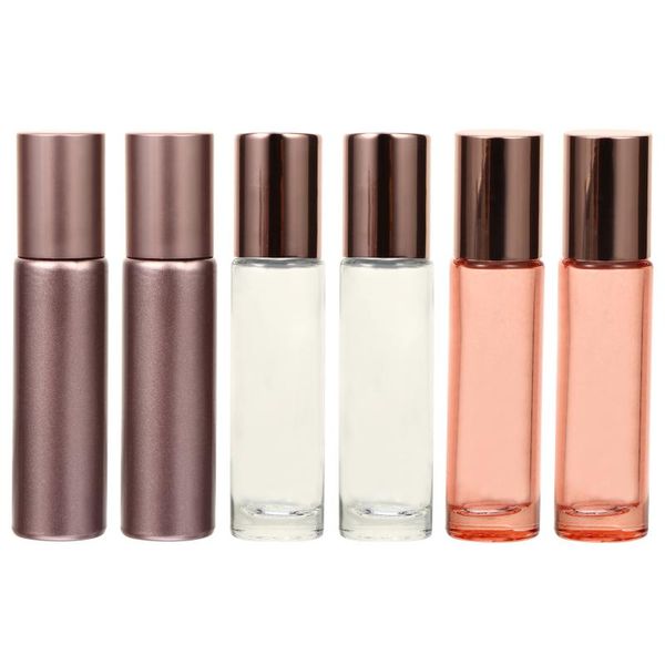

storage bottles & jars 6pcs 10 roll-on cosmetic sample glass essential oil container