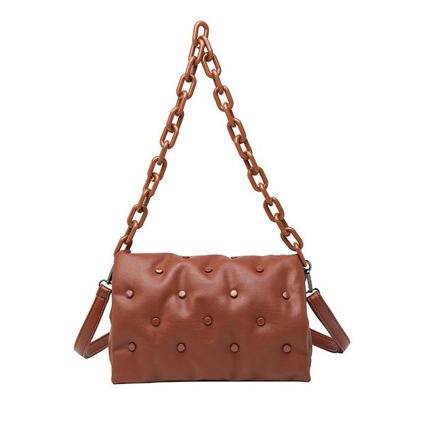 

shoulder bags vintage soft pu chains bag for women female hobos summer underarm clutches tote handbag