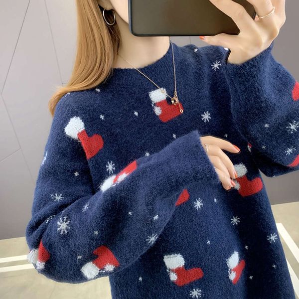 

loose and lazy women's sweater pullover, White;black