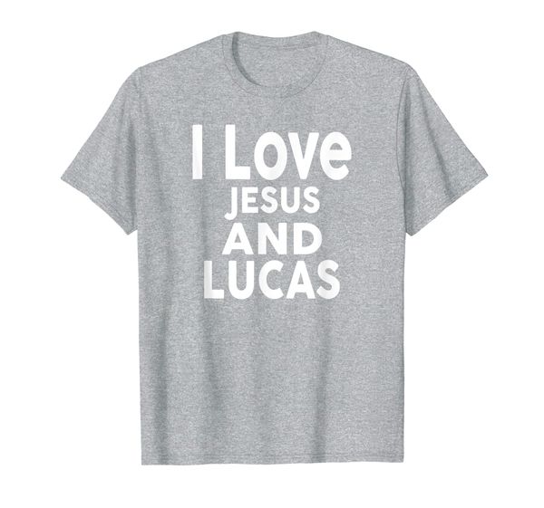 

i love jesus and lucas t-shirt name t-shirt, White;black