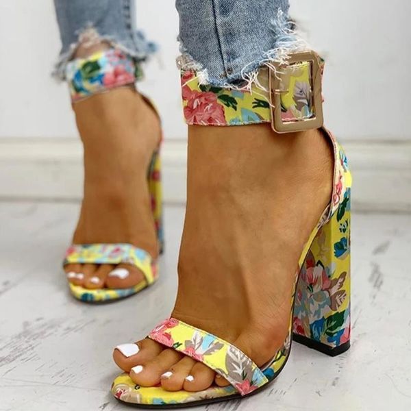

bonjomarisa ins girls leopard open toe sandals high heels buckle ankle strap sandals women summer design party shoes woman, Black