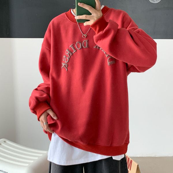 

autumn length of sleeve sweater impression loosen korean hip-hop in bottom shirt 05i2, Black