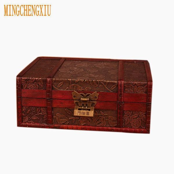 

storage boxes & bins elegant vintage metal lock deskjewelry box cases wooden pirate treasure chest s manual casket
