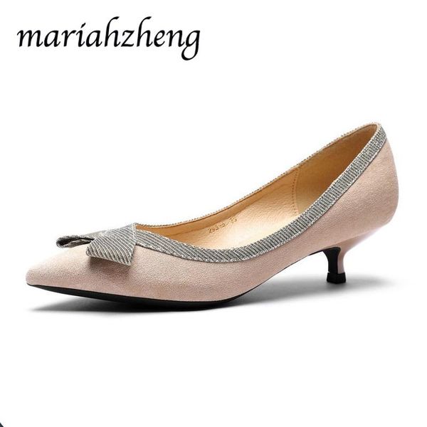 

dress shoes meriahzheng spring high-heeled women's slender heel pointed shallow mouth single mid-heel fashion casual yzh, Black