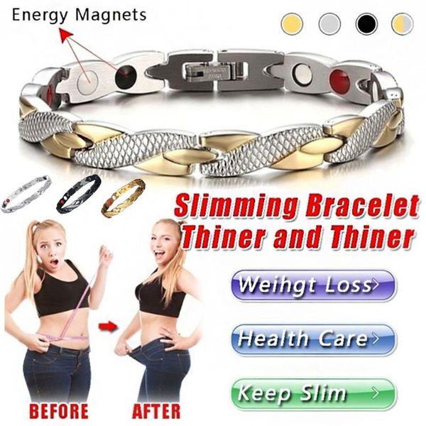 

4 colors twisted magnetic bracelet health care slimming bangle bracelets, Black;red