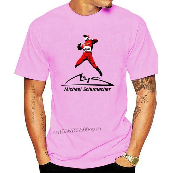 

michael schumacher logo racing s men white t-shirt fashion summer classical solid color short sleeve t shirt men's t-shirts, White;black