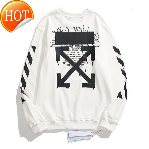 

2021 autumn high winter new quality off 3d three-dimensional building block classic arrow men's and women's round neck pullover lo, Black