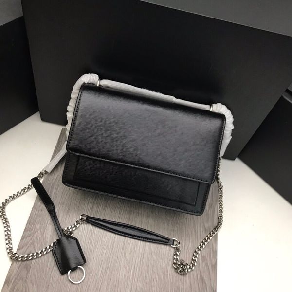 

luxury women flap chain oil wax real leather v shaped designer purse shoulder messenger handbag 22cm