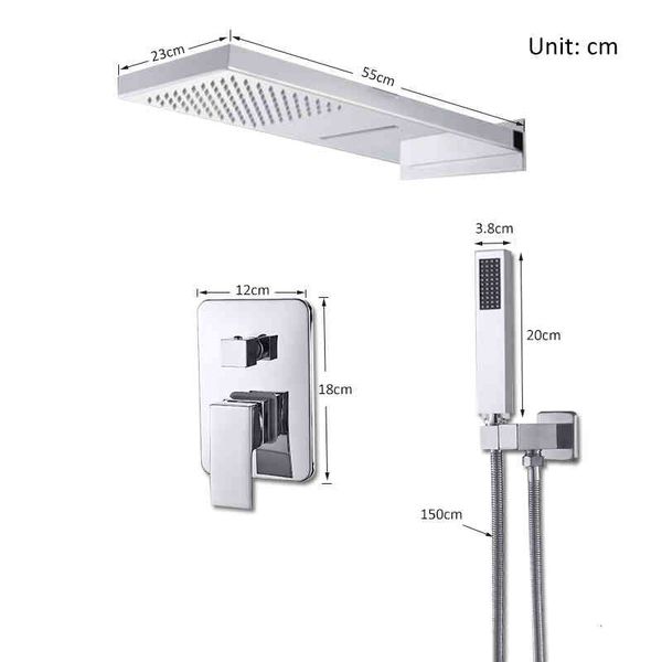 

bathroom shower heads faucets wall mount 3 function chrome faucet set waterfall rainfall head handshower mixer tap szni