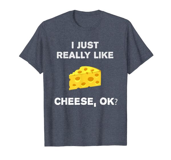 

funny cheese t-shirt gift i just really like cheese ok tee, White;black