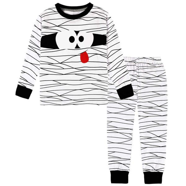 Çocuk Erkek Kız Pijama Set Çocuk Cadılar Bayramı Noel Elf Pijama Toddler Festivali Homewear Çocuk Noel Noel Baba PJS 210908