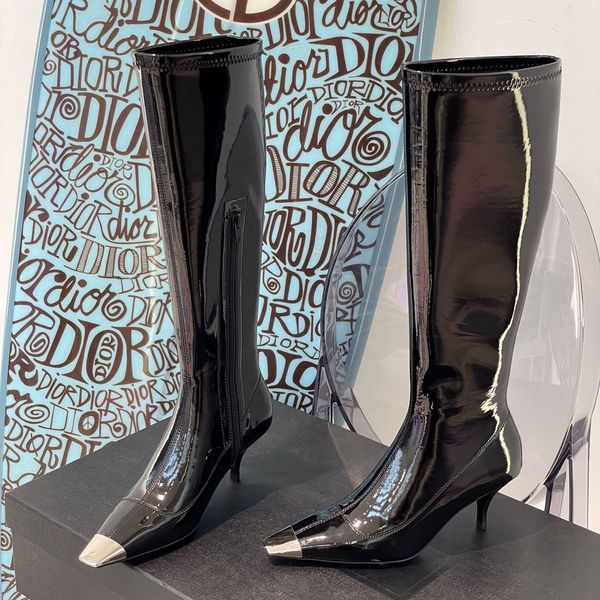 

brand new high-tube women's shoes fashion designer leather comfortable leather luxury classic women's boots, Red;white