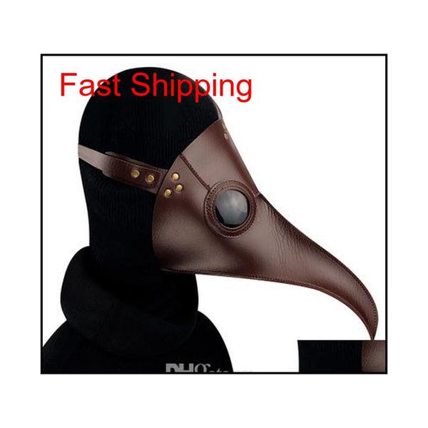 

retro steampunk fashion pu bird mask halloween masquerade mask protective mask cosplay prop holiday qylfnd beauty888, Silver