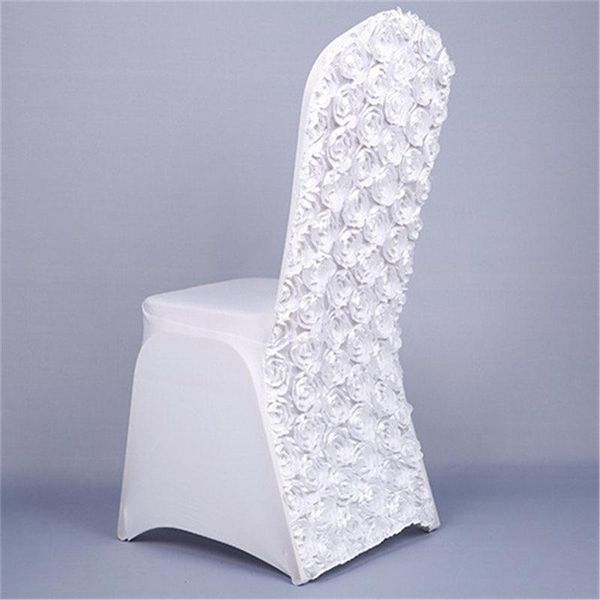 

chair covers stretch wedding with rose flower solid white red spandex cover for el banquet party home textile