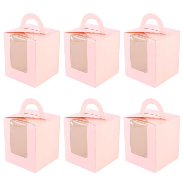 

50pcs portable single design cake boxes paper cupcake packing box party supplies